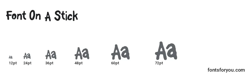 sizes of font on a stick font, font on a stick sizes